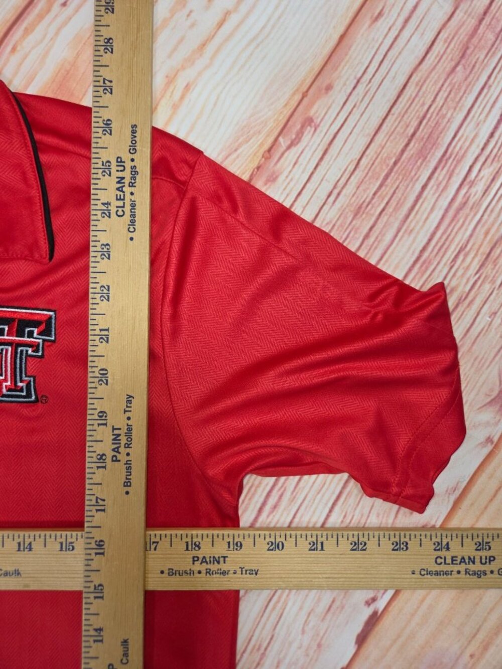 Champion Texas Tech Red Raiders Red Polo Shirt Mens Small Athleticwear - Picture 9 of 9